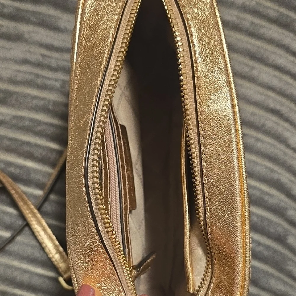 Michael Kors Metallic Rose Crossbody Bag - Picture 14 of 16